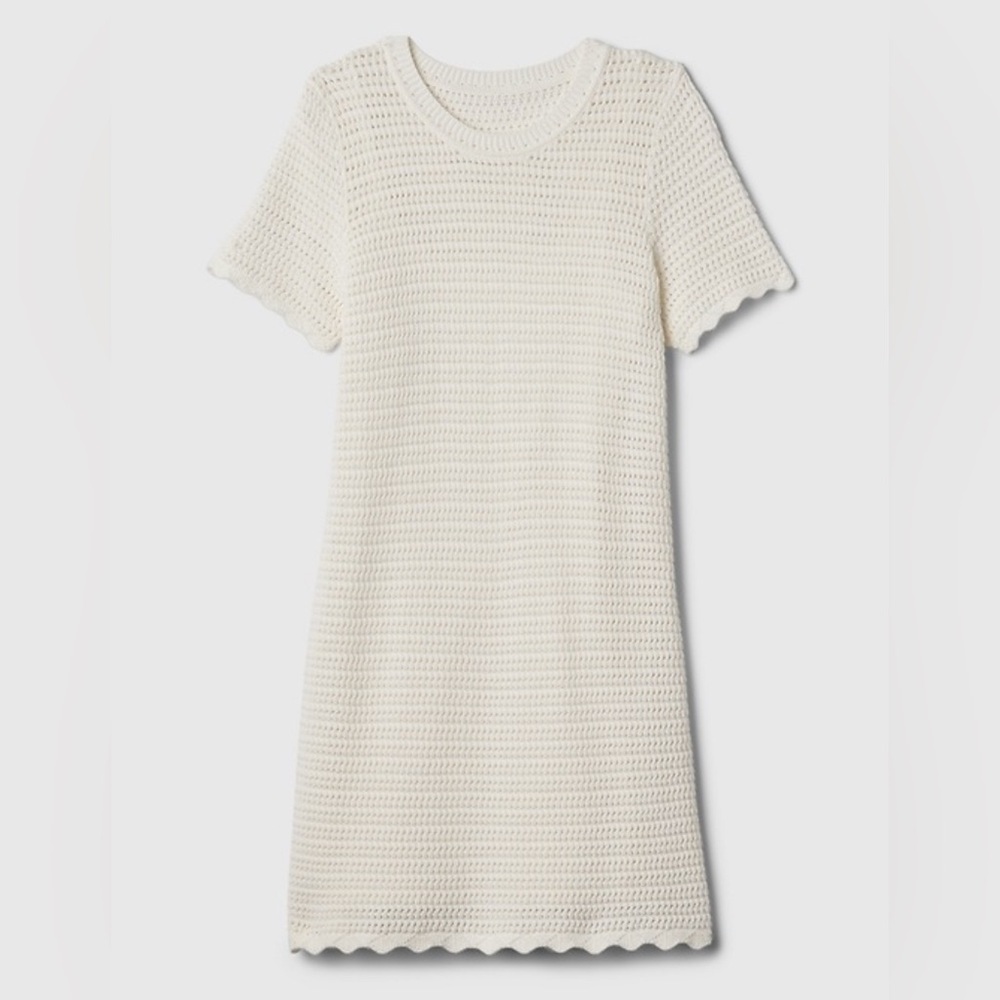 NEW GAP crochet Ivory Knit Mini Dress